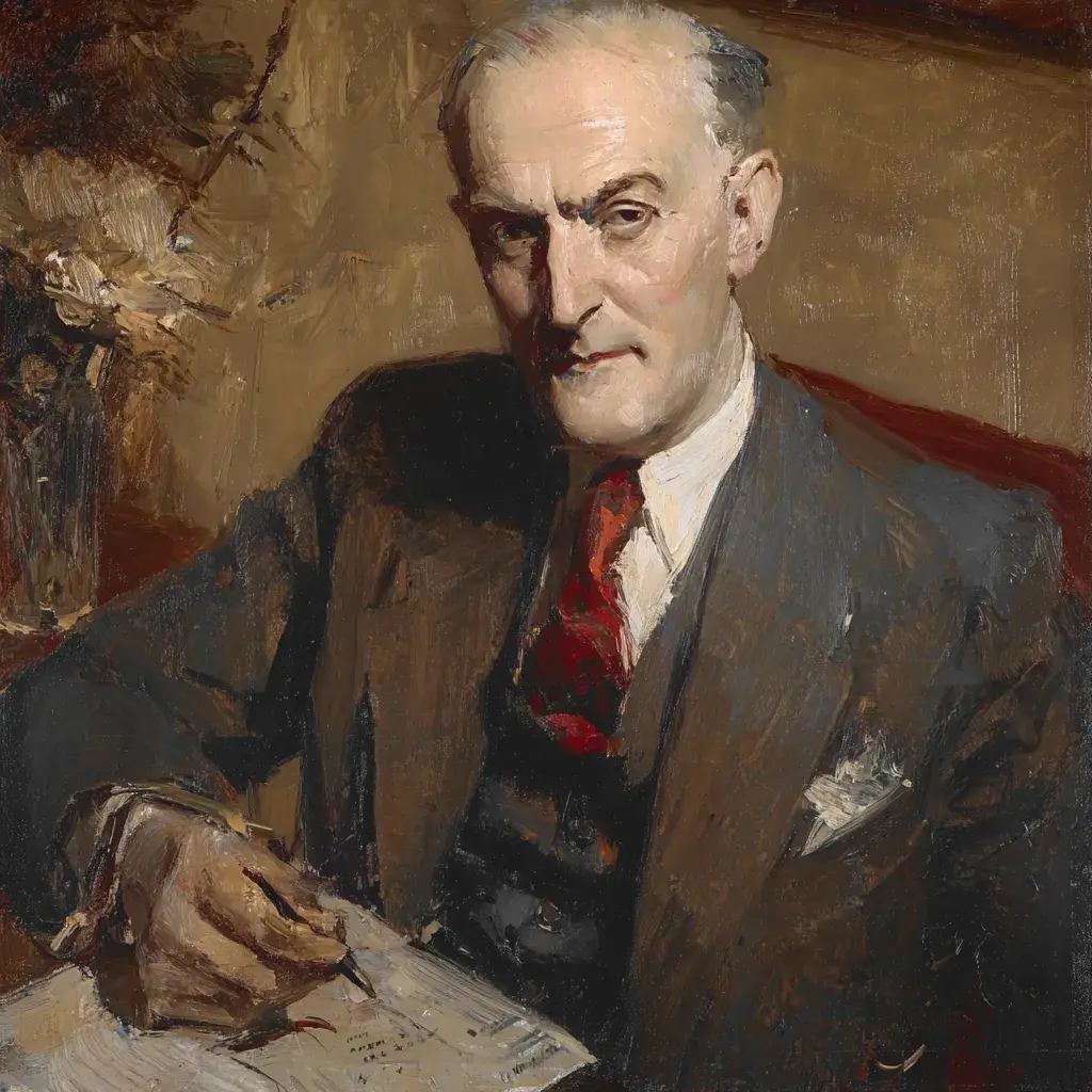 Illustration of Ewen Montagu
